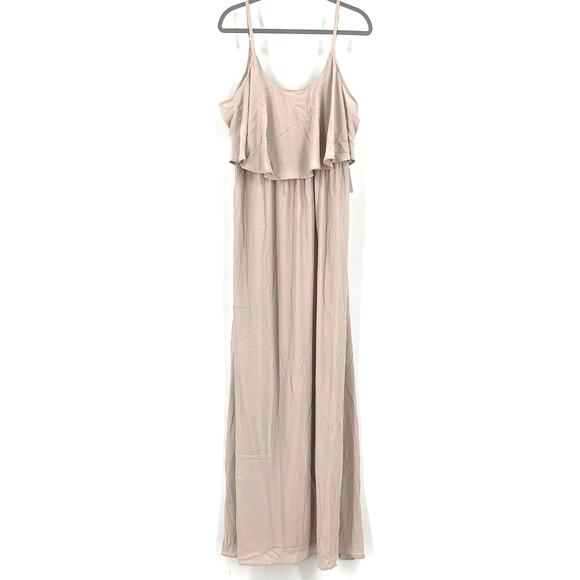 Show Me Your MuMu Caitlin Ruffle Maxi Dress Show Me The Ring Crisp XXL NWT - Picture 2 of 9